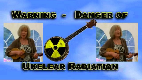 Playing Heart and Soul by Sheedy Frost on the ukulele at Flash Folk Gathering, Lanchester, Co Durham