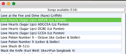 2015-12-29 Songsheet Generator Songs Available