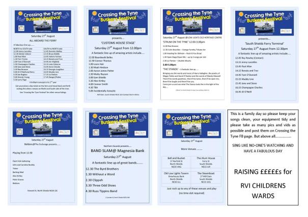 Crossing The Tyne Buskers Festival Programme