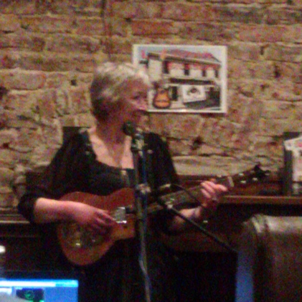 "Dunkirk Despatch Rider" North Terrace Acoustic Session 13 March 2016. Liz Panton. Baritone Resonator made by Kevin Parsons