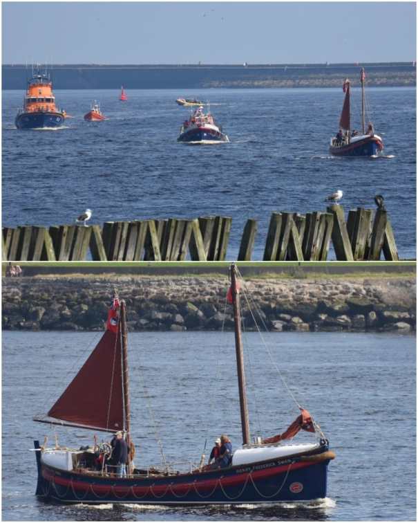 2019-08-24 Flotilla + Henry Frederick Swan from Old Low Light - Crossing The Tyne 2019 collage optim